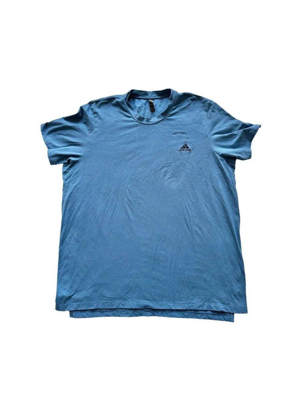 Adidas Men’s T-Shirt XL Blue Crew Neck Short Sleeve Logo Athletic Casual Tee